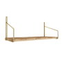 Hanah Home Estante de pared decorativo en dorado y marrón